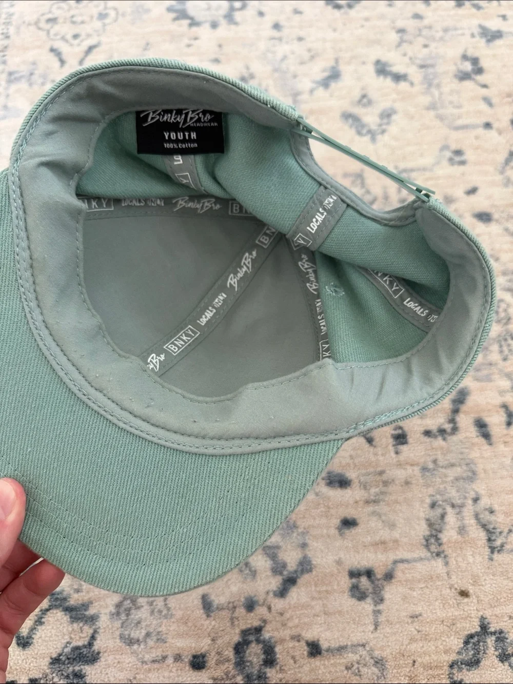 BINKY BRO Mint Green Cotton Baseball Cap